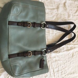 Light blue leather Coach Bag/purse